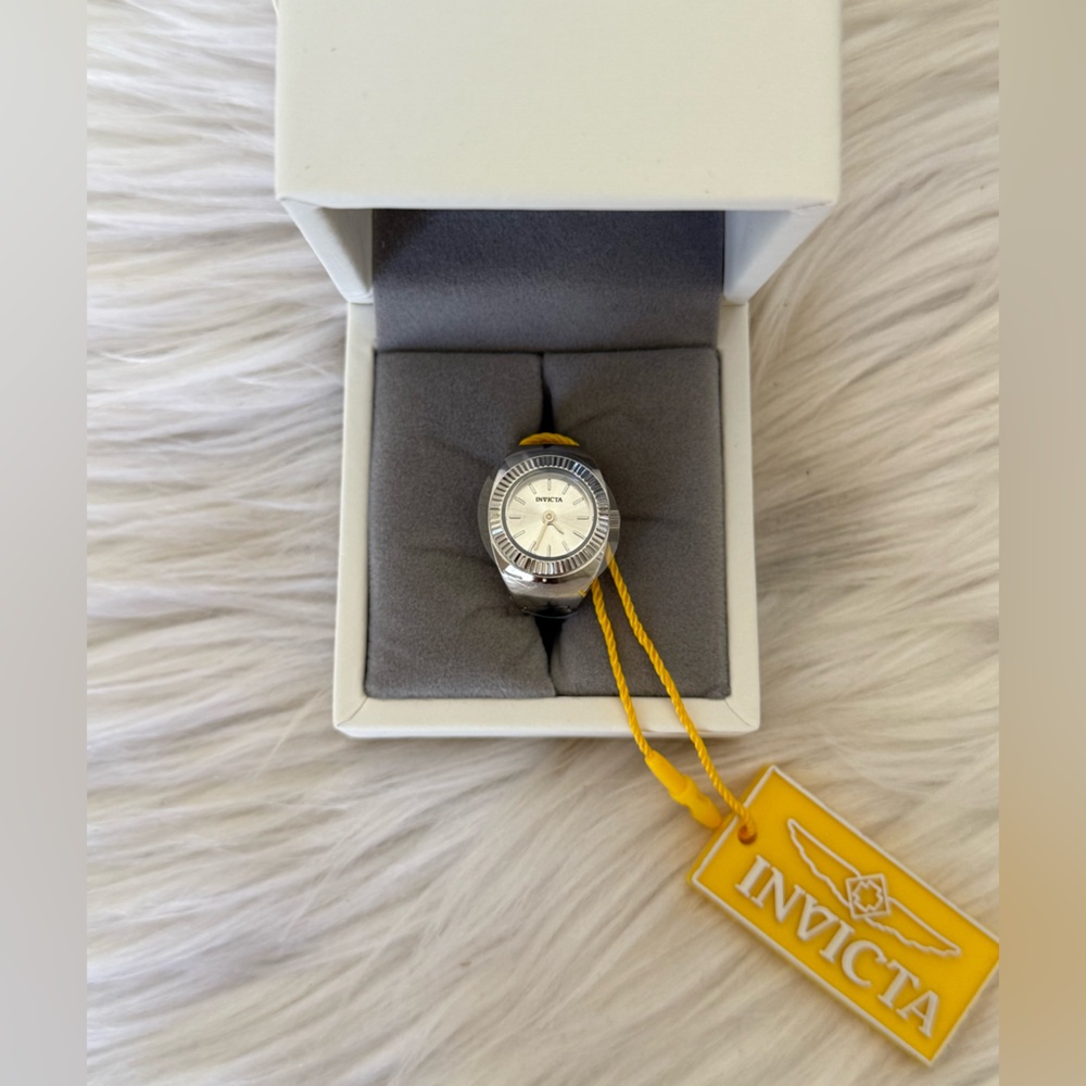 Invicta Mini Angel Women’s Ring Watch Steel Tone 16.5mm Model 48946 - Picture 6 of 8